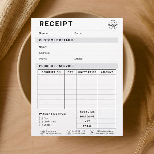 Zakelijk betalingsbewijs Logo Letterhead Briefhoofd