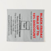 Zakelijk Black Friday Sale op Grijs Tapestry Wandkleed (Voorkant (horizontaal))