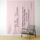 Zakelijk Bord Roze & Zwarte Naam Handgeschreven Sc Wandkleed (In situ)