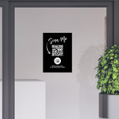 Zakelijk bord Voeg uw logo QR-code toe Raamsticker