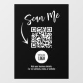 Zakelijk bord Voeg uw logo QR-code toe Raamsticker (Vel)