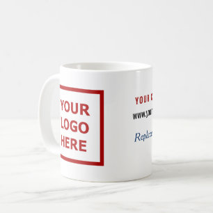 Zakelijk Branding Promotionele Logo Slogan Website Koffiemok