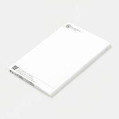 Zakelijk Briefpapier Sjabloon Met Logo En QR Code Post-it® Notes (Schuin)