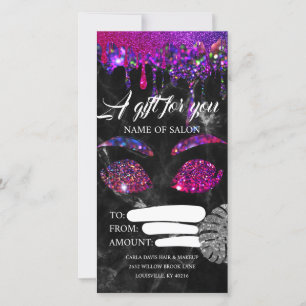 Zakelijk cadeaubon Roze Gold Glitter Agate