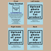 Zakelijk Chanoeka lichtblauw gevouwen Wenskaart Kaart