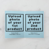 Zakelijk Chanoeka lichtblauw gevouwen Wenskaart Kaart (Binnen)