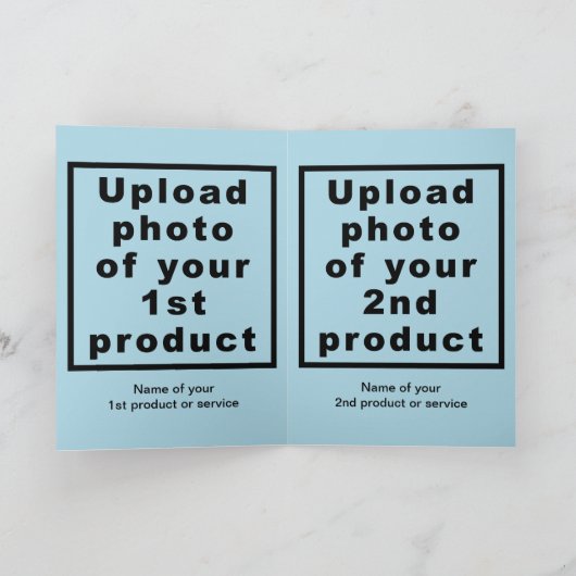 Zakelijk Chanoeka lichtblauw gevouwen Wenskaart Kaart (Binnen)