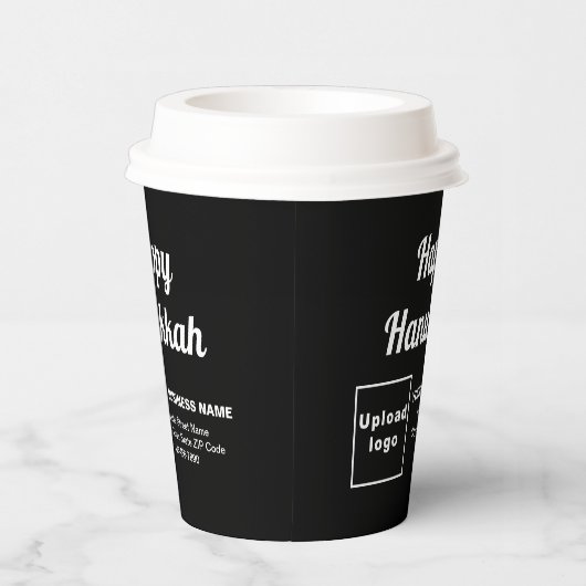 Zakelijk Chanoeka zwart papier Cup Papieren Bekers (Rechts)