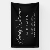 Zakelijk Chic Handtekening Script Zwart Promotie Spandoek (Verticaal)