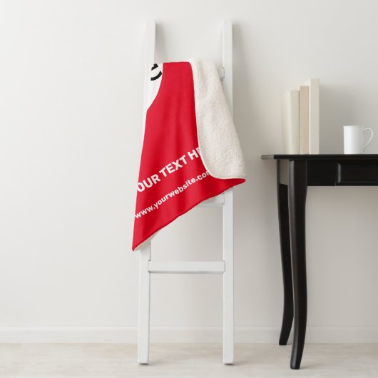 Zakelijk Chic Vivid Red minimaal Sherpa Deken (In situ)