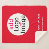 Zakelijk Chic Vivid Red minimaal Sherpa Deken (Voorkant (horizontaal))