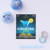 Zakelijk cocktailevenement | Modern blauw Flyer (Enkel)