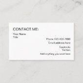 Zakelijk contact Kaarten Contactkaartje (Voorkant)