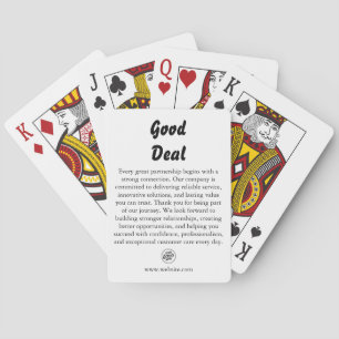 Zakelijk credo speelkaart pokerkaarten