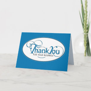 Zakelijk Dank u Blauw Bedankkaart