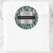 Zakelijk Dank u Lavendel en Zwart Abstract Ronde Sticker (Tas)