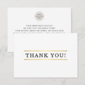 ZAKELIJK DANK U mondern minimale bestelling invoeg Bedankkaart (Voorkant / Achterkant)