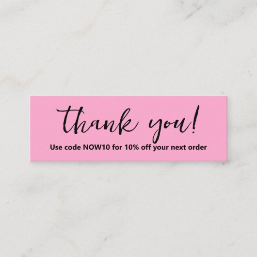 Zakelijk dank u pakket invoegen contactkaartje (Voorkant)