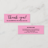 Zakelijk dank u pakket invoegen contactkaartje (Voorkant / Achterkant)
