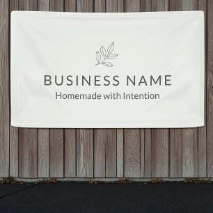 Zakelijk display Sage Green Botanical Minimalist Spandoek