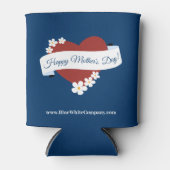 Zakelijk evenement Red Heart Happy Moederdag Blikjeskoeler (Voorkant)