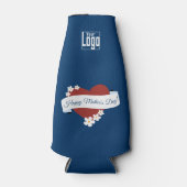 Zakelijk evenement Red Heart Happy Moederdag Flesjeskoeler (Voorkant)