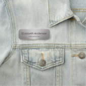 Zakelijk geborsteld metaal look professionele tite naamplaatje (In situ)