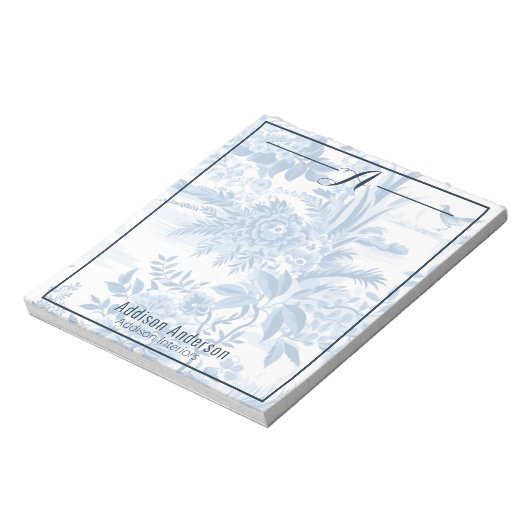 Zakelijk gepersonaliseerd Initiaal Monogram Tool Notitieblok (Gedraaid)