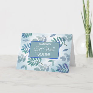 Zakelijk Get Well Branches Blauw Groen Kaart