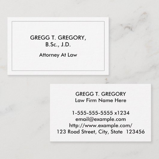 Zakelijk, gewoon professioneel Visitekaartje (Voorkant / Achterkant)