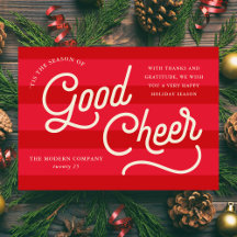 Zakelijk Goed Cheer Flat Holiday Kaart