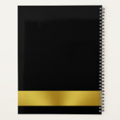 Zakelijk Goud en Zwarte Naam Afspraakboek Planner (Achterkant)