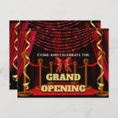 Zakelijk groot rood gordijn VIP rood tapijt Aankondigingskaart (Voorkant / Achterkant)