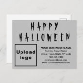Zakelijk Halloween Grey Holiday Briefkaart (Voorkant / Achterkant)