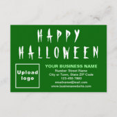 Zakelijk Halloween Klein Groen Vlak Wenskaart Kaart (Voorkant)