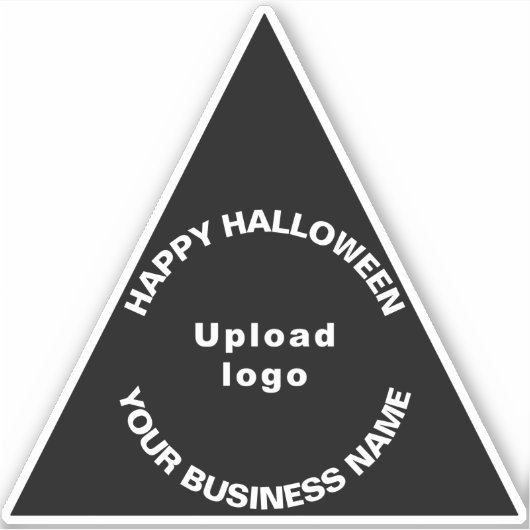 Zakelijk Halloween Zwart Driehoek Vinyl Sticker (Voorkant)