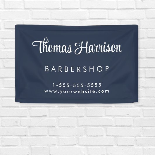 Zakelijk handtekeningscript Blue Promotional Spandoek