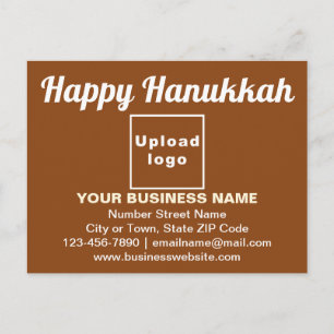 Zakelijk Hanukkah-groet op bruine ansichtkaart Briefkaart