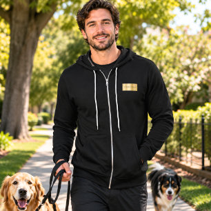 Zakelijk horizontaal logo honden uitlaat professio hoodie