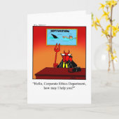 Zakelijk kantoor Humor Blank Wenskaart Kaart (Gele Bloem)