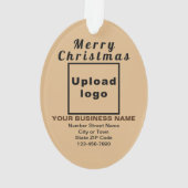 Zakelijk kerstlicht bruin ovaal acryl ornament (achterkant)