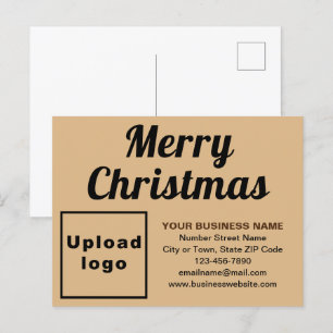 Zakelijk kerstlicht bruine feestdag Briefkaart