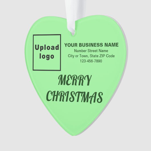 Zakelijk kerstlicht groen hart acryl ornament (voorkant)