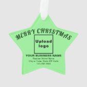 Zakelijk kerstlicht groen Star-acryl Ornament (achterkant)