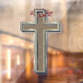 Zakelijk Kruis Raam Sticker Transparant (Vel 2)