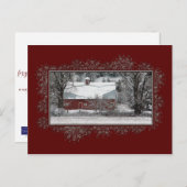 Zakelijk Land Barn Christmas Briefkaart (Voorkant / Achterkant)