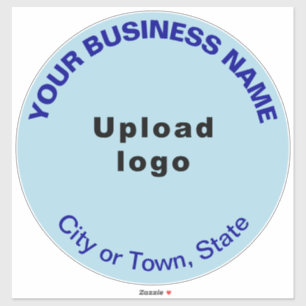 Zakelijk Lichtblauw Kleur Ronde Vorm Vinyl Sticker