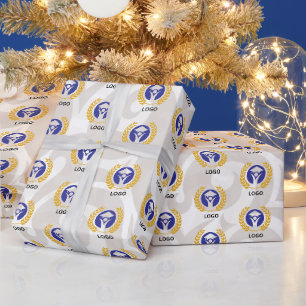 Zakelijk Logo Aangepast Herhalend Patroon Inpakpap Cadeaupapier