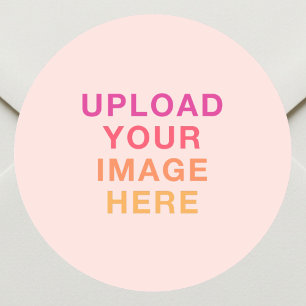 Zakelijk logo afbeelding Blush Roze Ronde Sticker