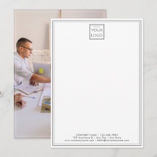 Zakelijk logo bedrijf merk foto twee rand notitiekaartje